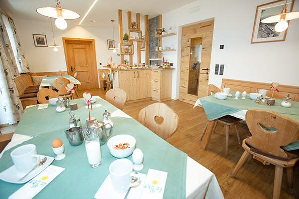Frühstücksraum am Patleidhof